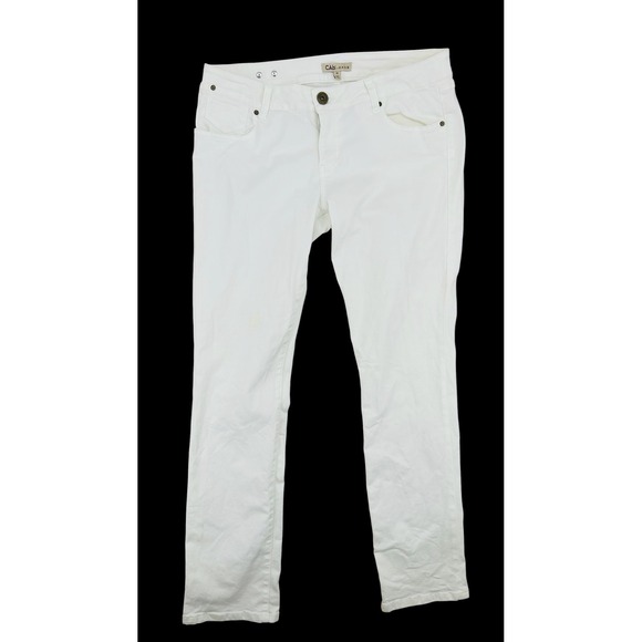 CAbi Denim - Cabi Jeans Womens White Straight Leg Denim Pants Size 10